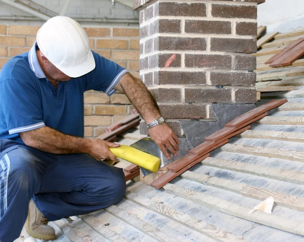 flashing chimney repair-reay roof